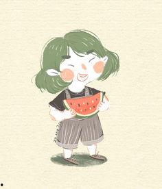 吃瓜少女画法视频,短视频中的潮流新玩法